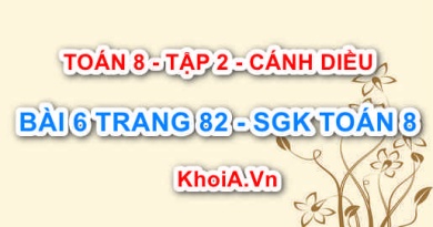 Bài 6 trang 82 Toán 8 Cánh Diều Tập 2